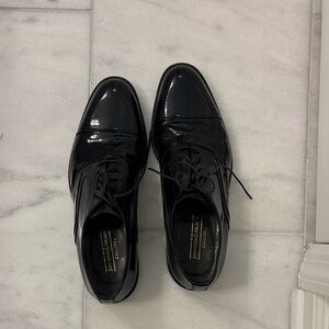 Johnston & Murphy Black Patent Leather Oxfords